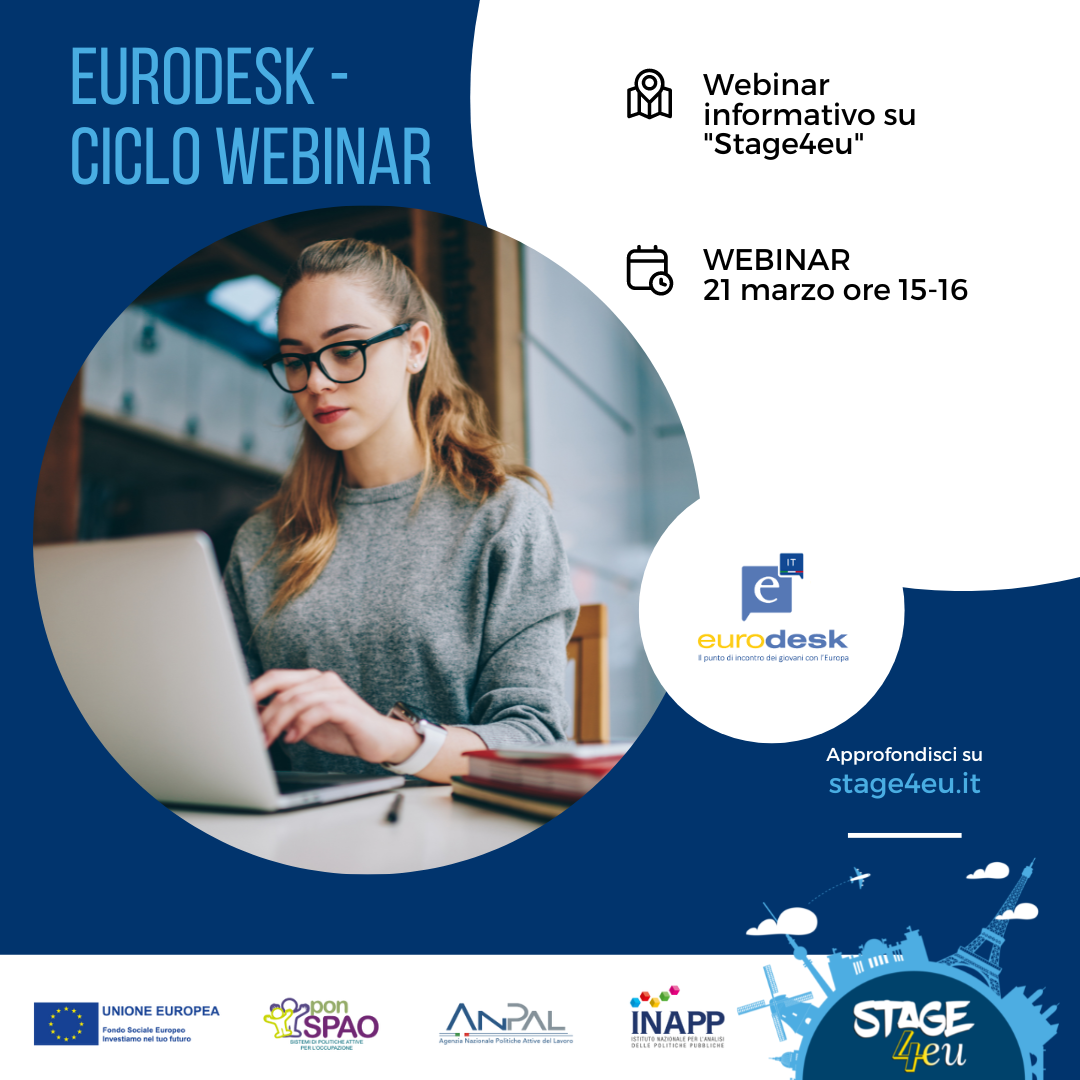 Scopri come trovare uno stage in tutta Europa con Stage4eu - Webinar informativo Eurodesk